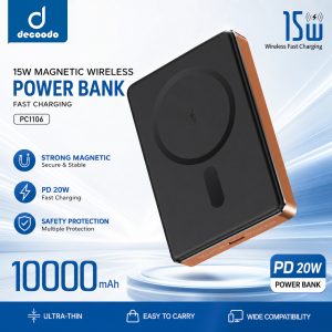 Decoodo PC1106 10000mAh Magnetic Wireless Power Bank